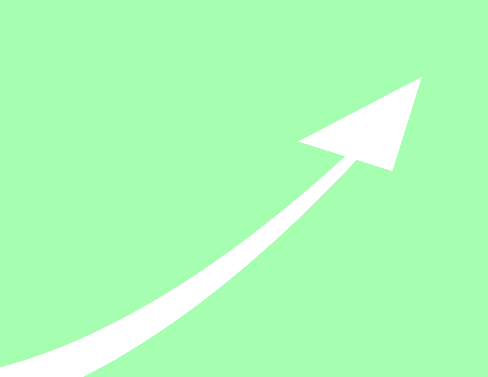 Image of a white arrow on a green background